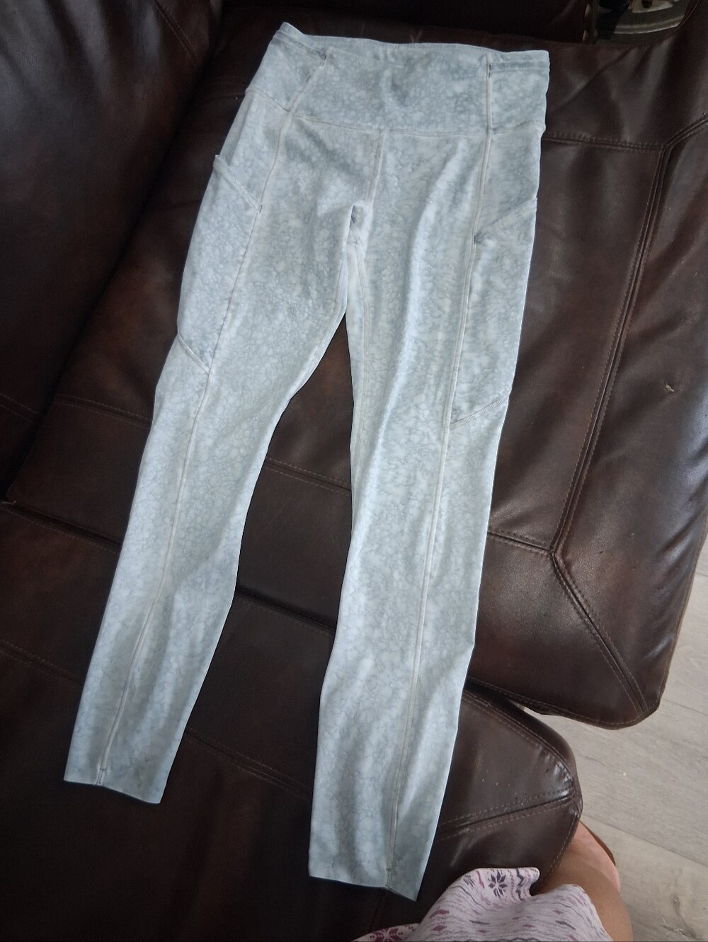 lululemon athletica Light Gray Marble-Print Leggings